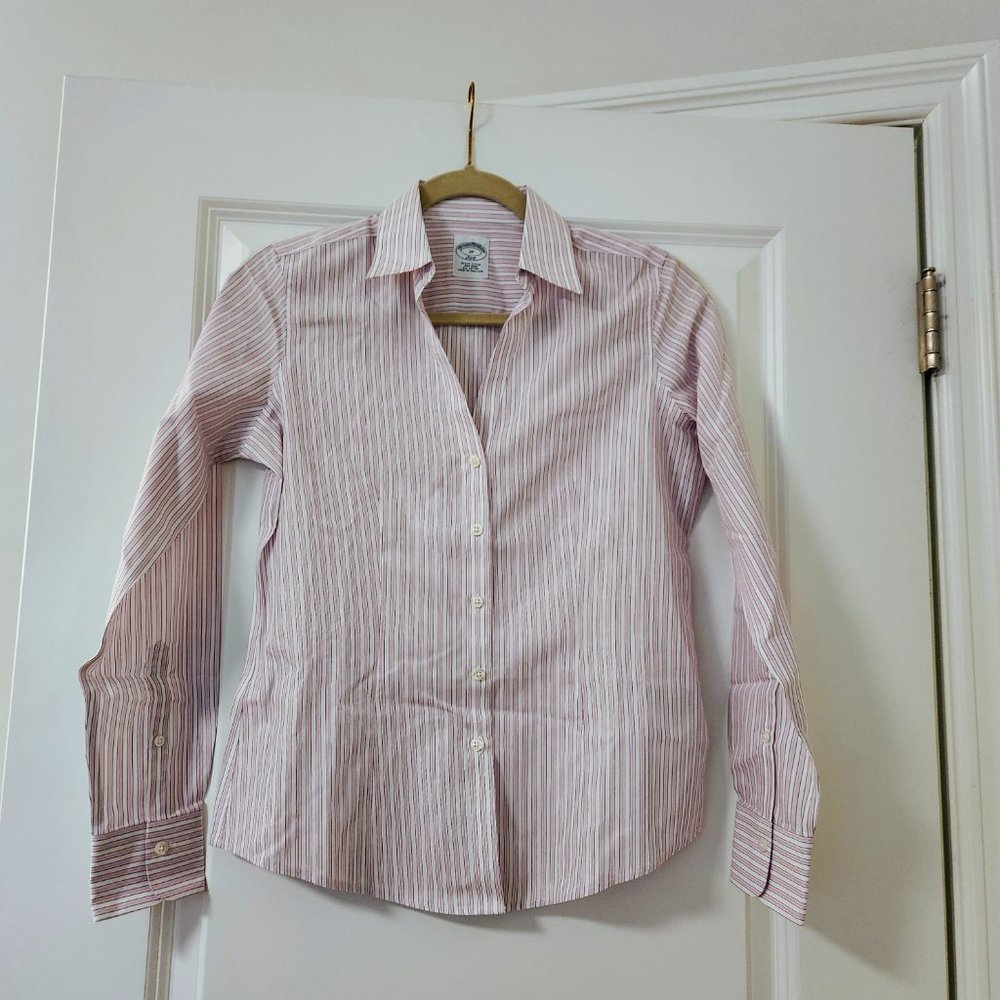 Brook's Brother's Pink Striped Blouse